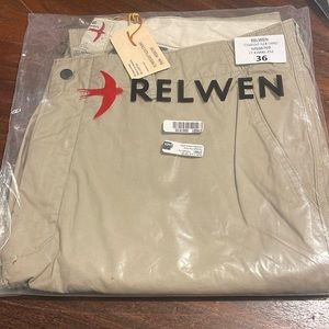 Relwen FLYWEIGHT FLEX CHINO sold out light khaki size 36 bought on Huckberry NWT
